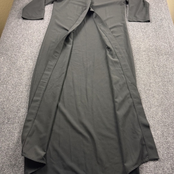 USHATAVA Maxi Dress Size Small Solid Black 3/4 Sleeve Minimalist - Picture 4 of 8